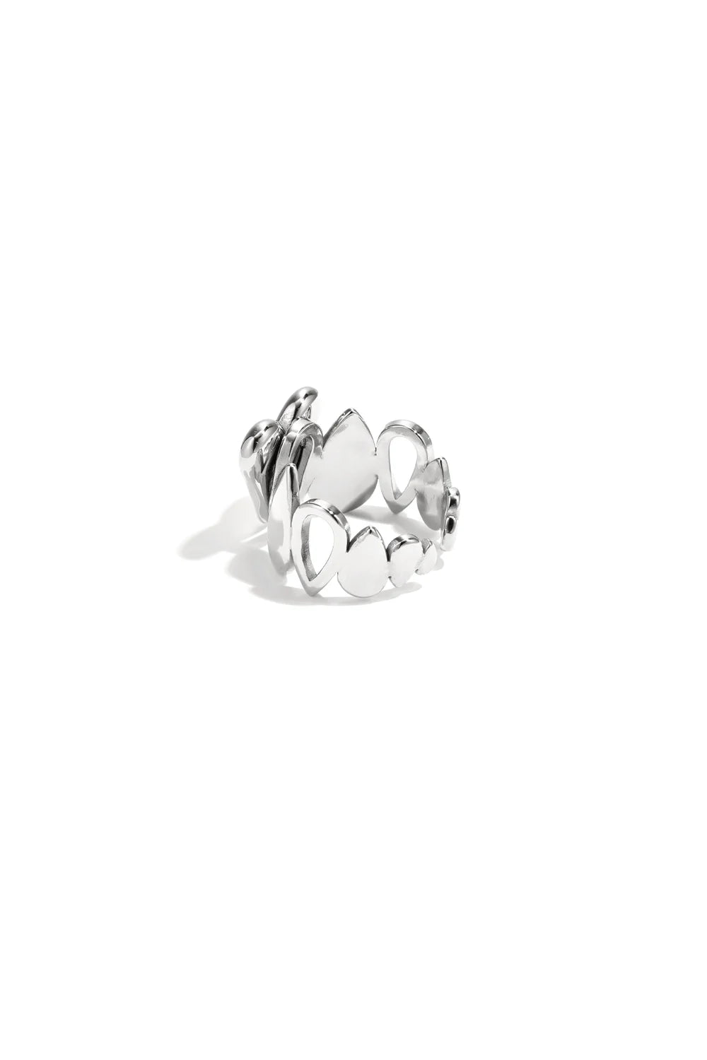 Statement multi hearts ring