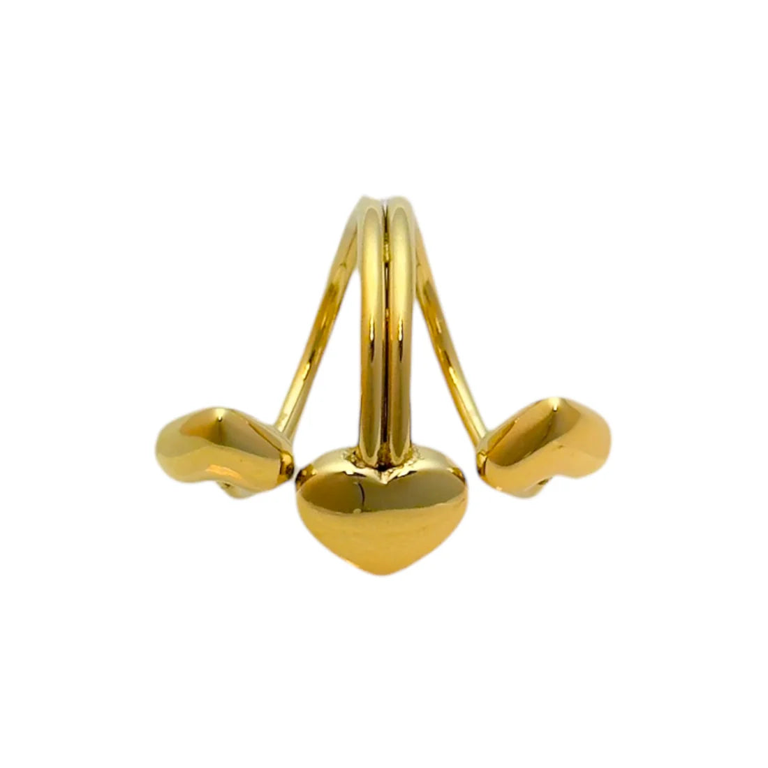Statement triple hartjes ring