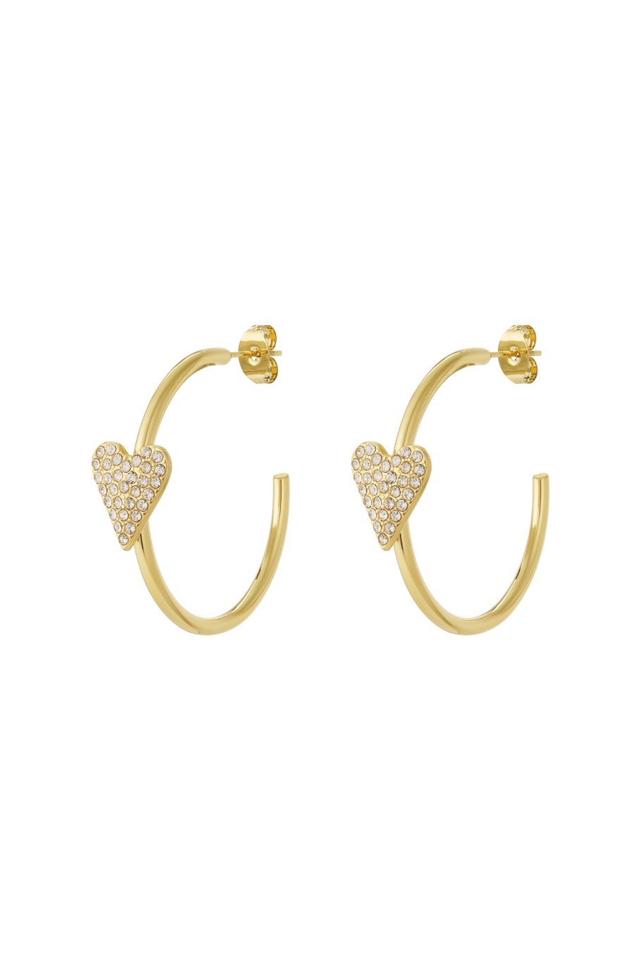 Strass hart hoops