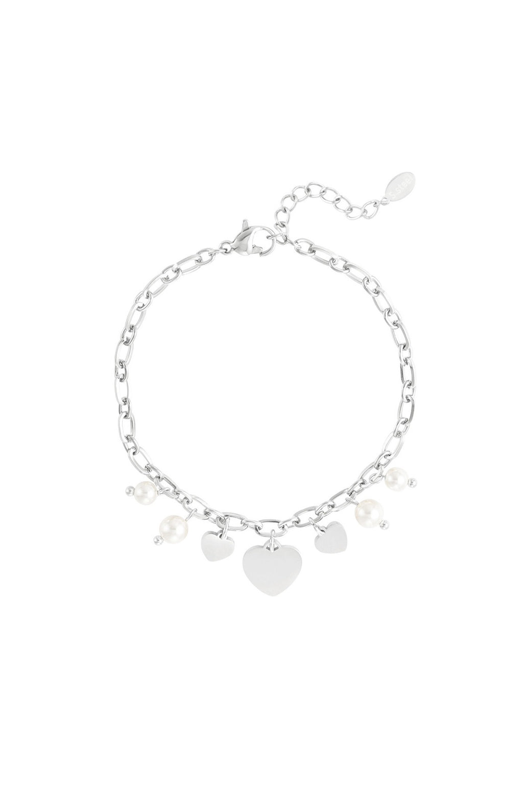 Hearts & pearls armband