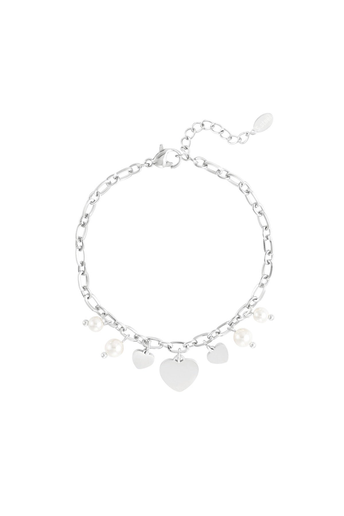 Hearts & pearls armband