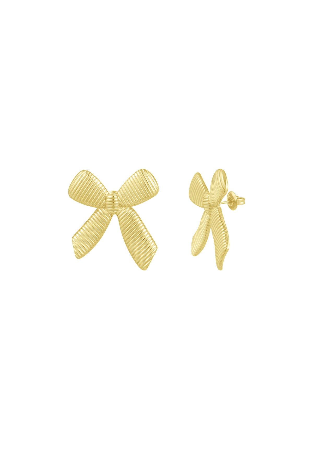 Big bow oorbellen