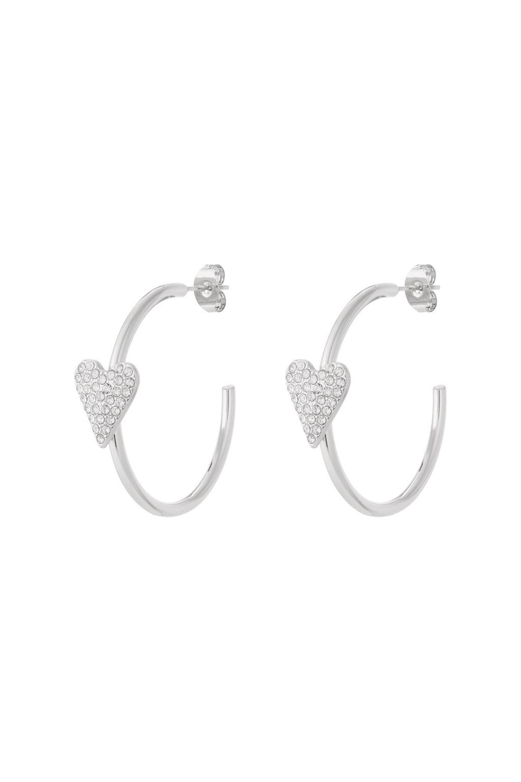 Strass hart hoops
