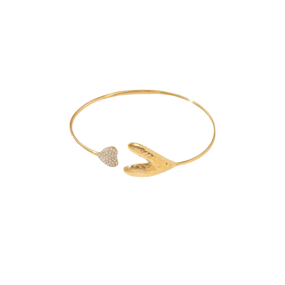 Heart & sparkle bangle
