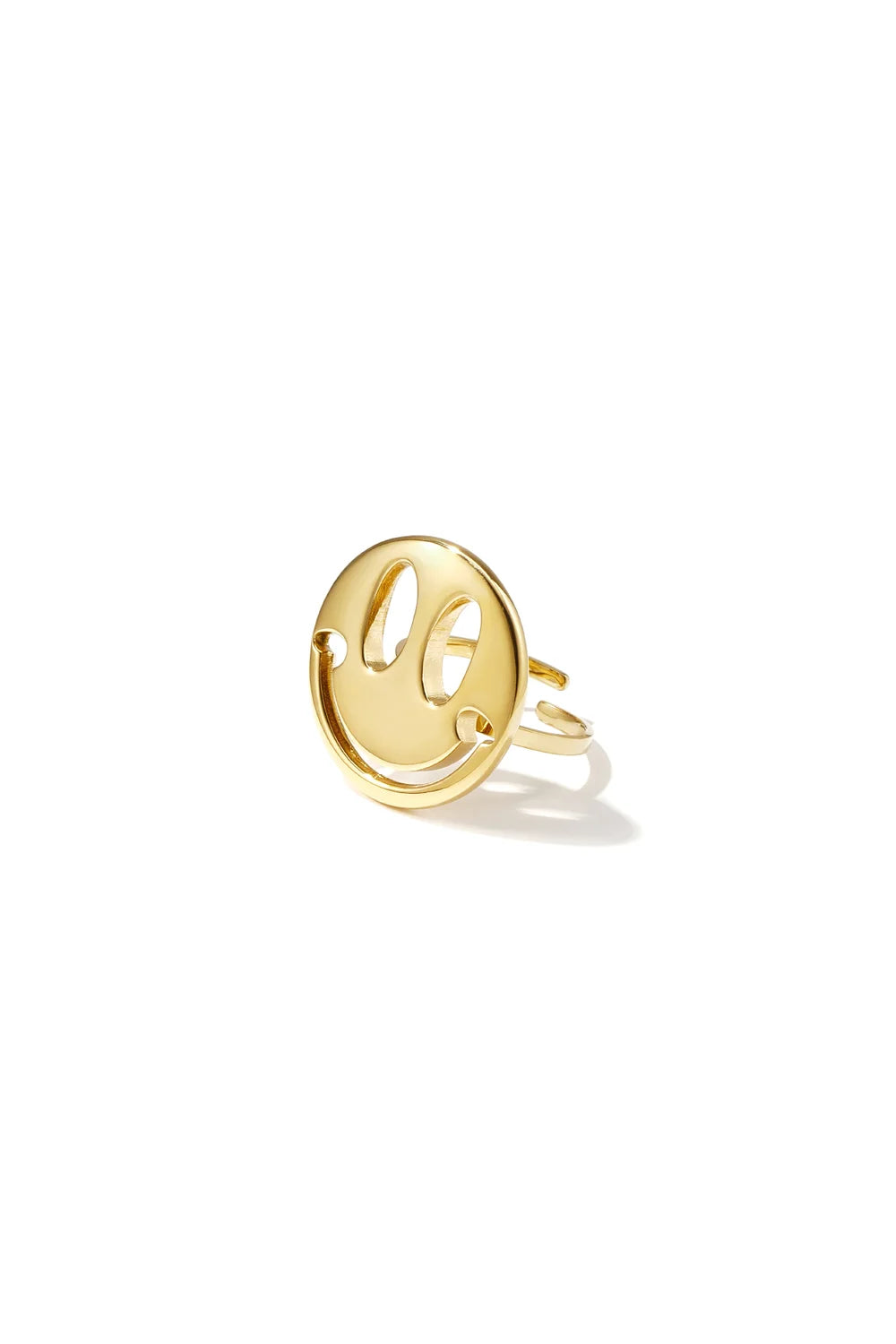 Statement smiley ring