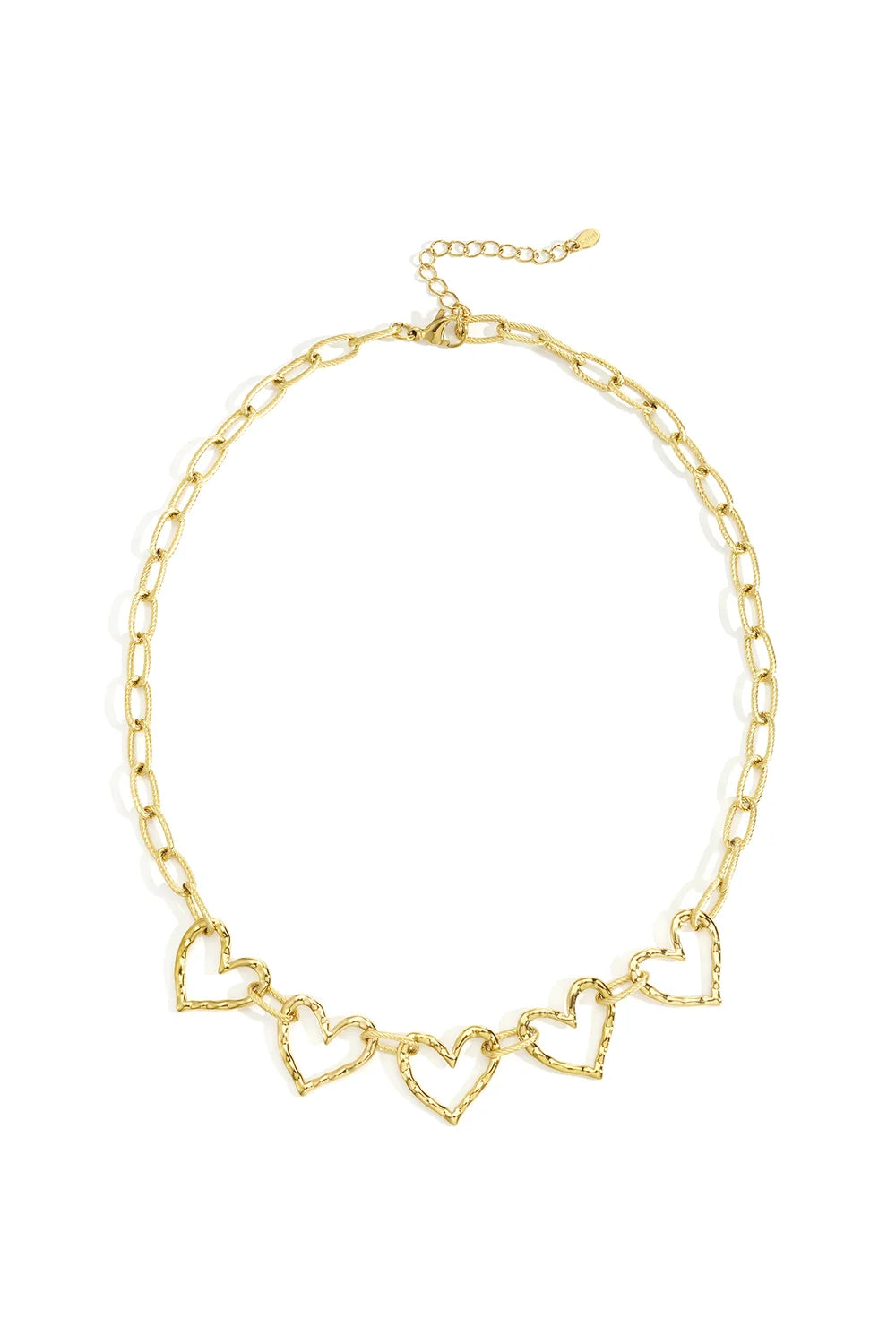 Open hearts ketting