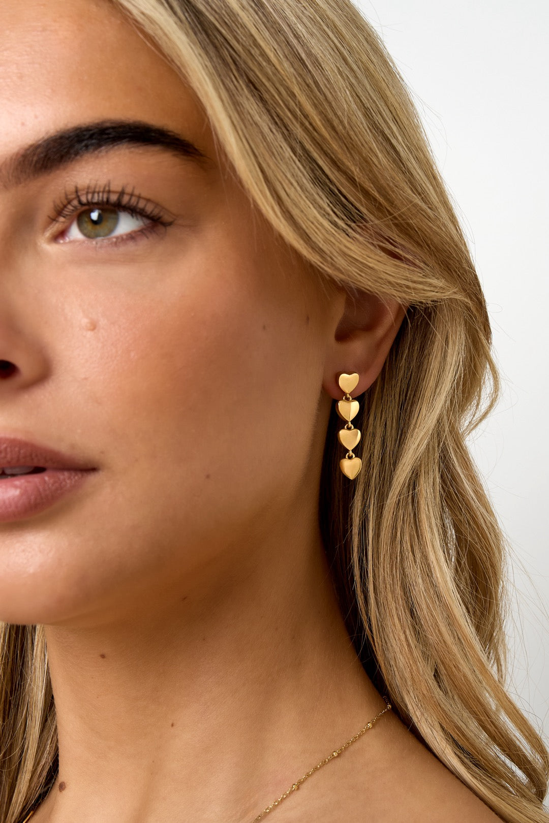 Hearts row oorbellen