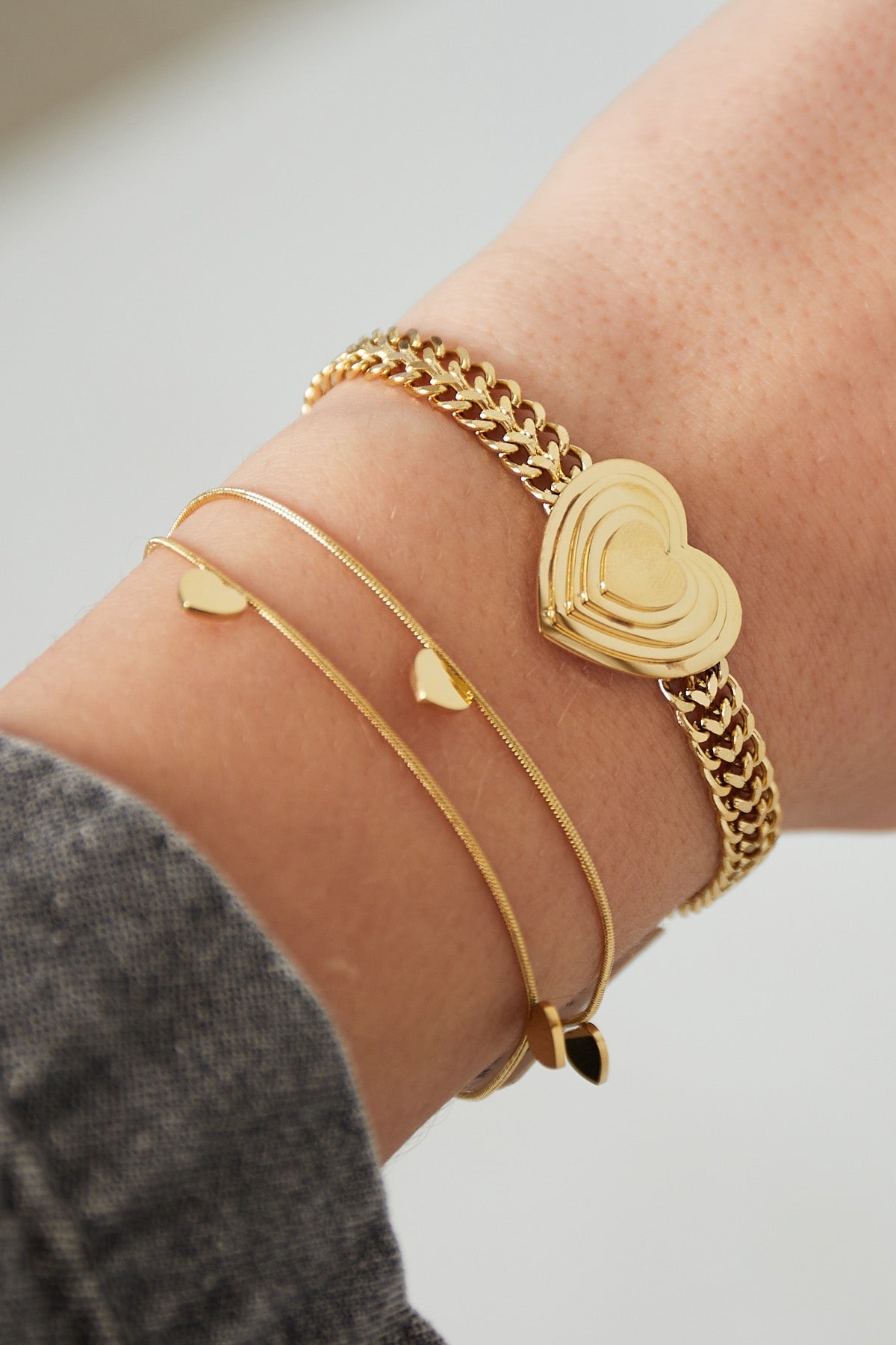 Double hearts armband