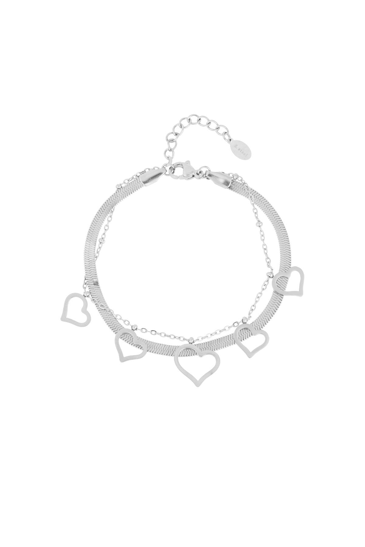 Layerd heart armband