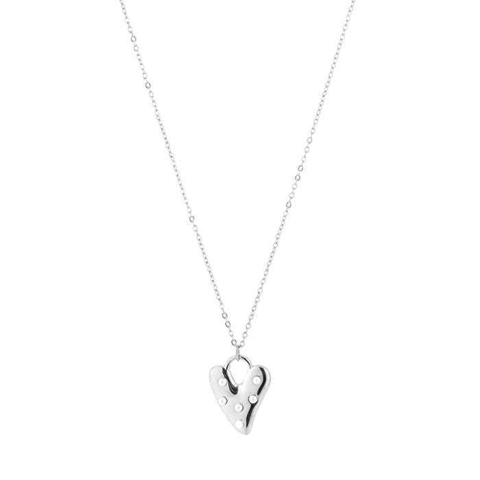 Small pearly heart ketting