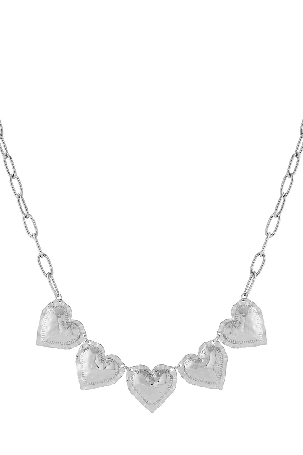 Chunky hearts ketting