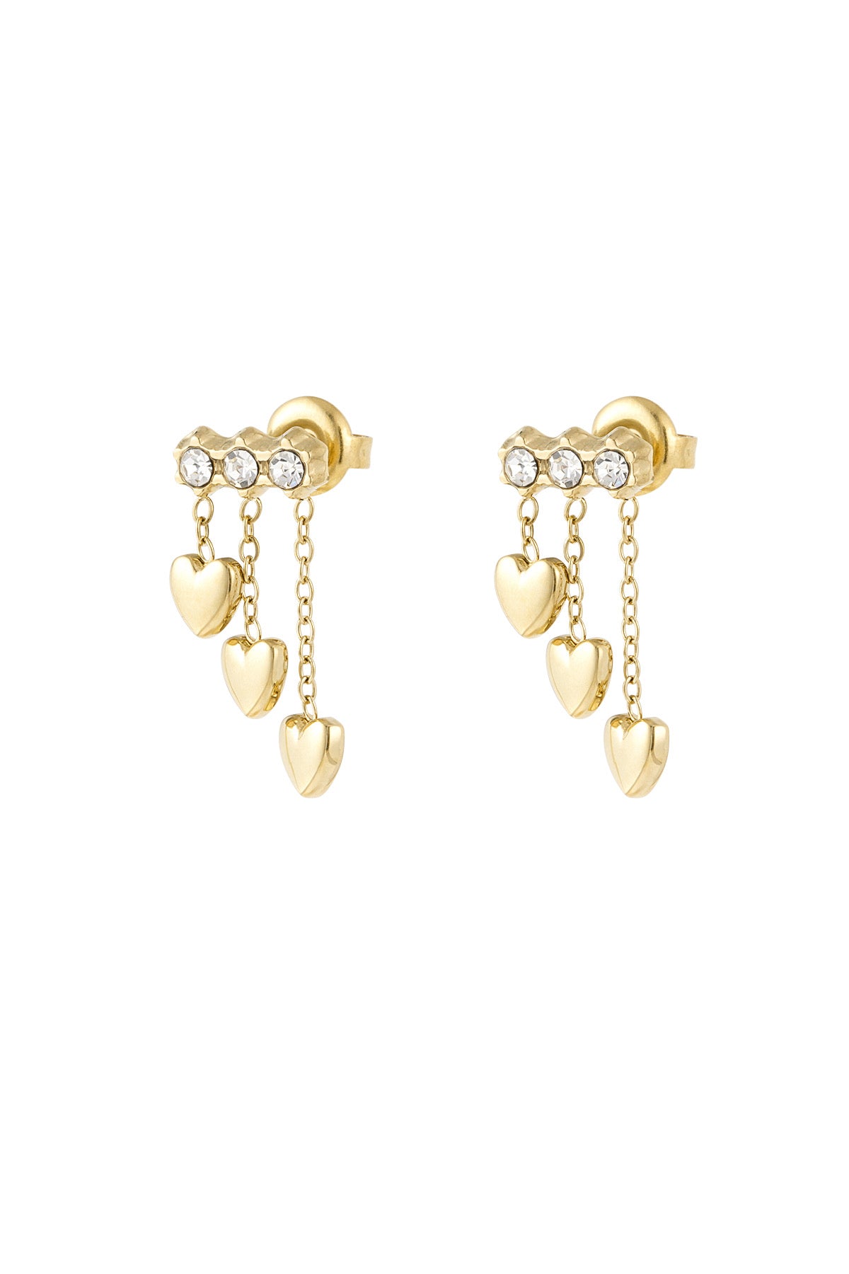 Heart & sparkle studs