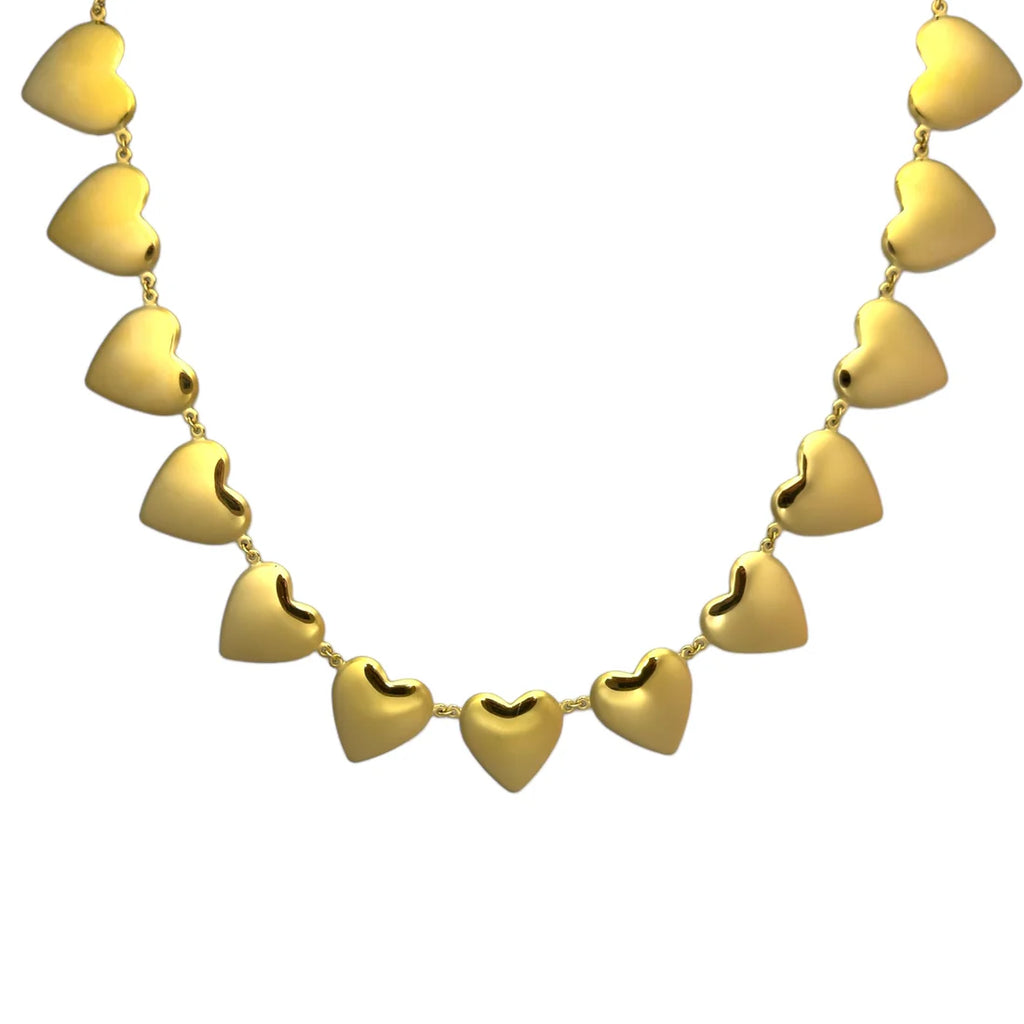 Statement hearts ketting