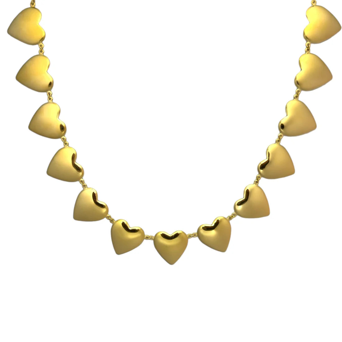 Statement hearts ketting