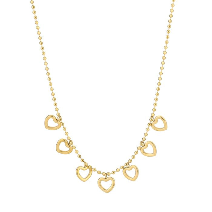 Small open hearts bedelketting