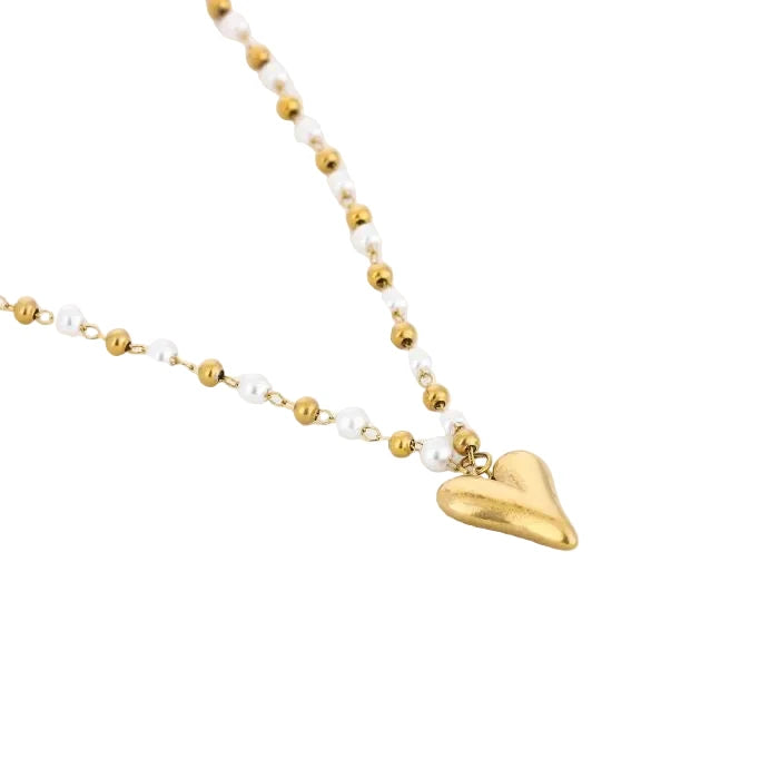 Parel en kralen ketting
