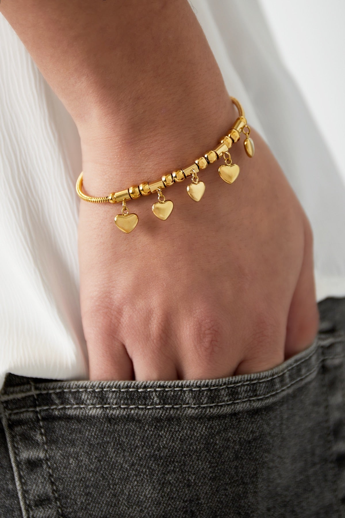 Golden love armband