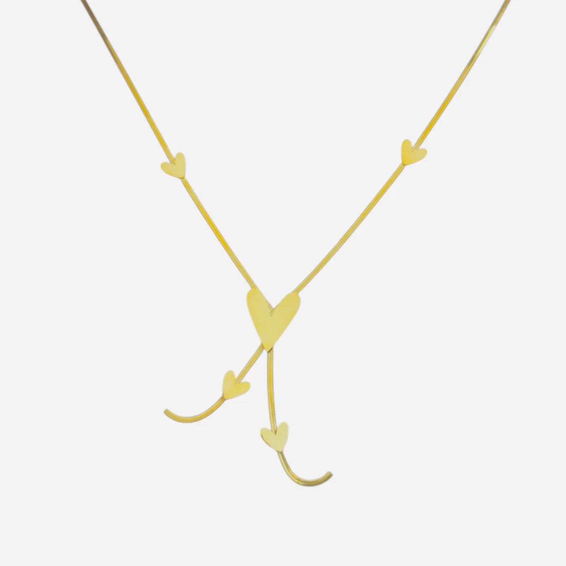 Multi hearts lange ketting