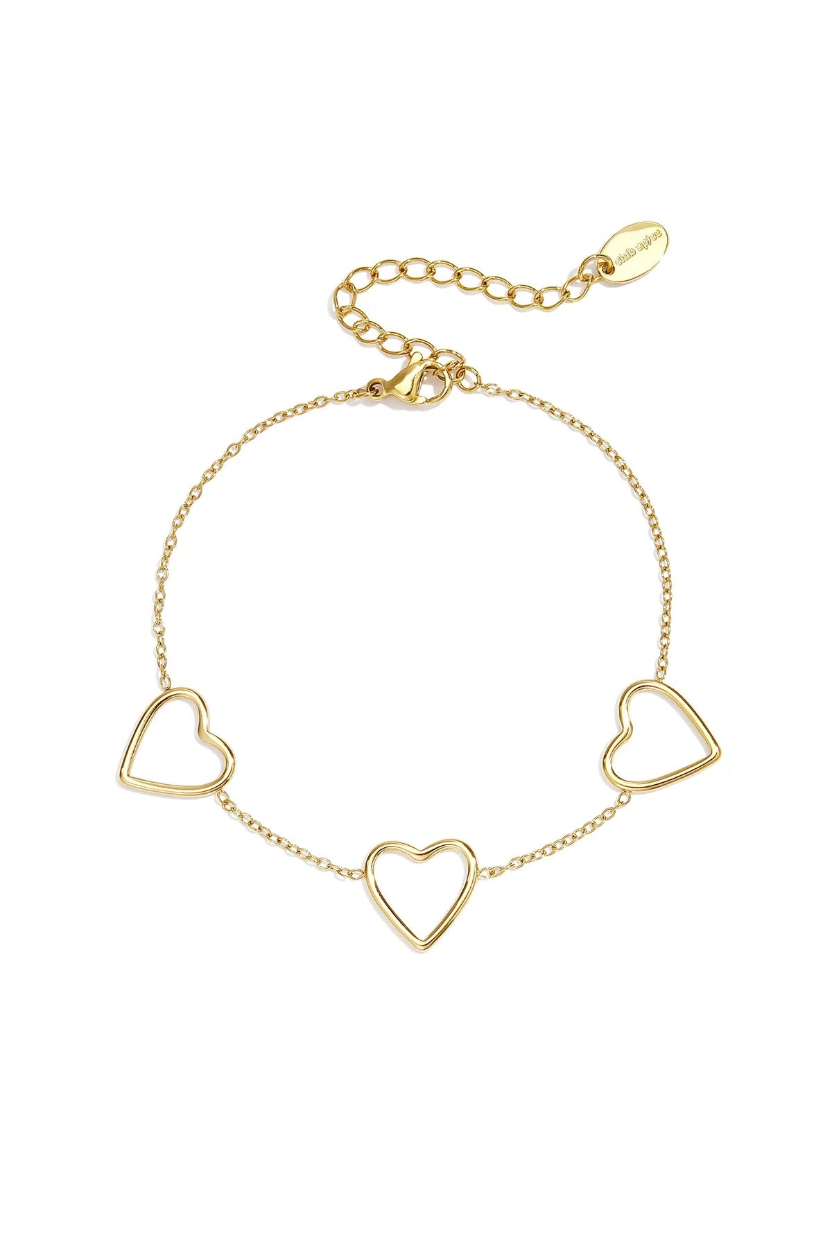 Open hearts armband