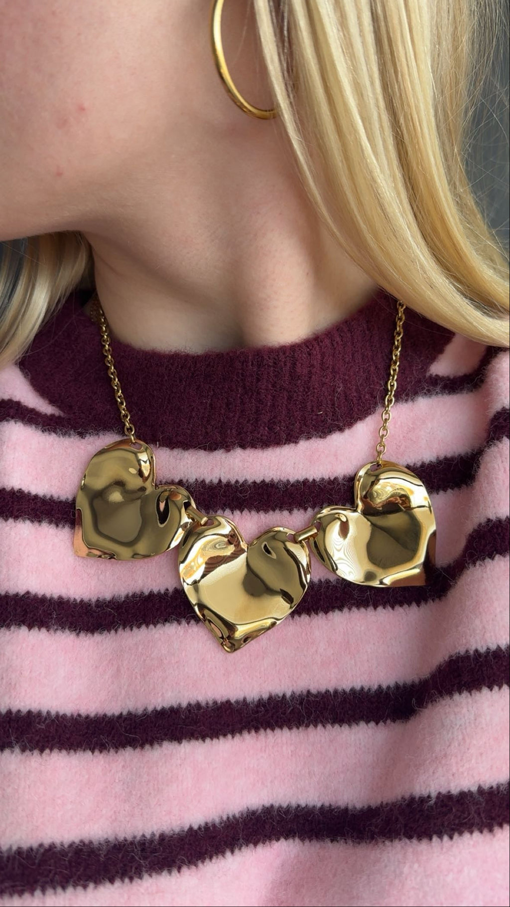 Statement triple love ketting