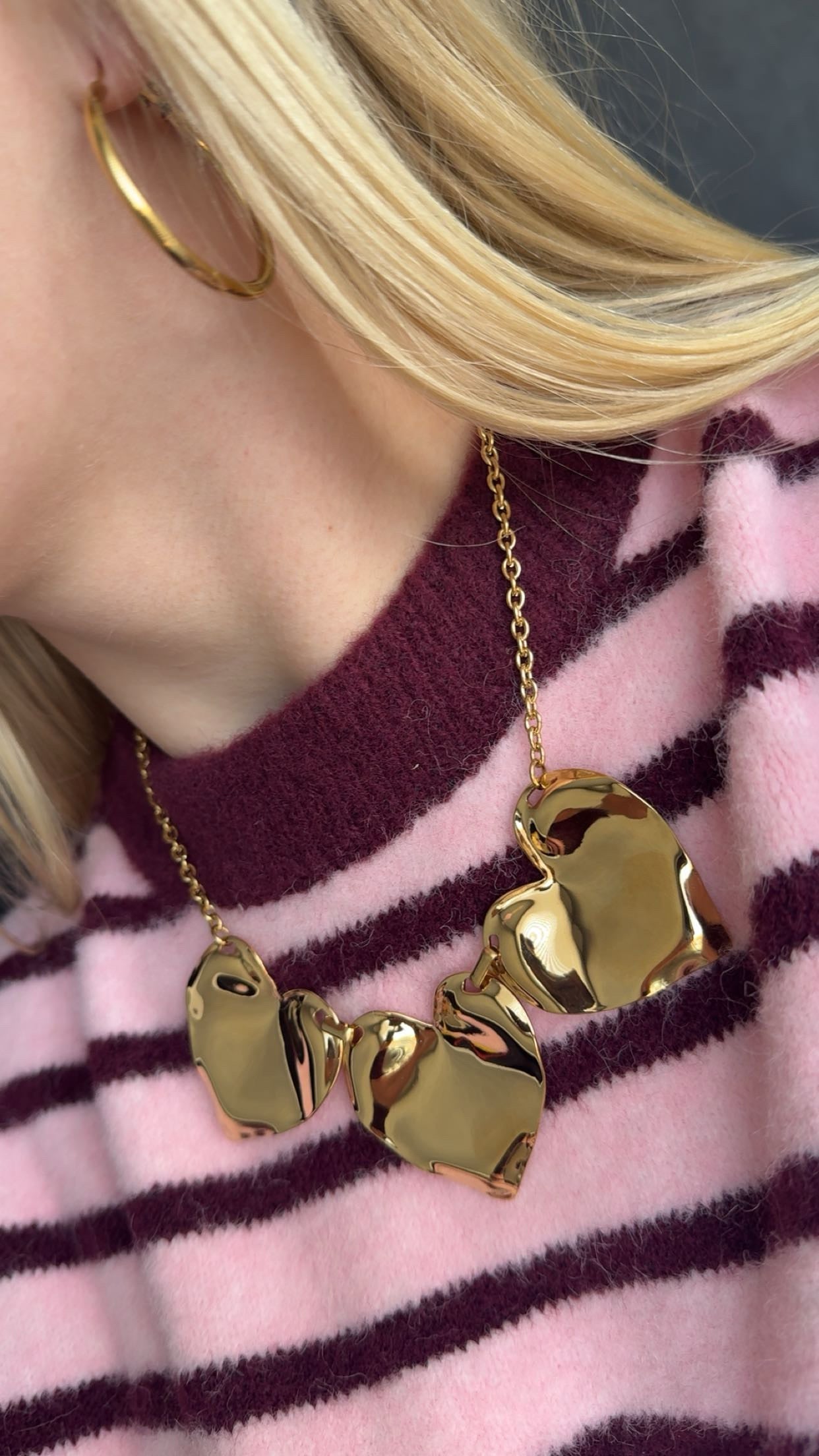 Statement triple love ketting
