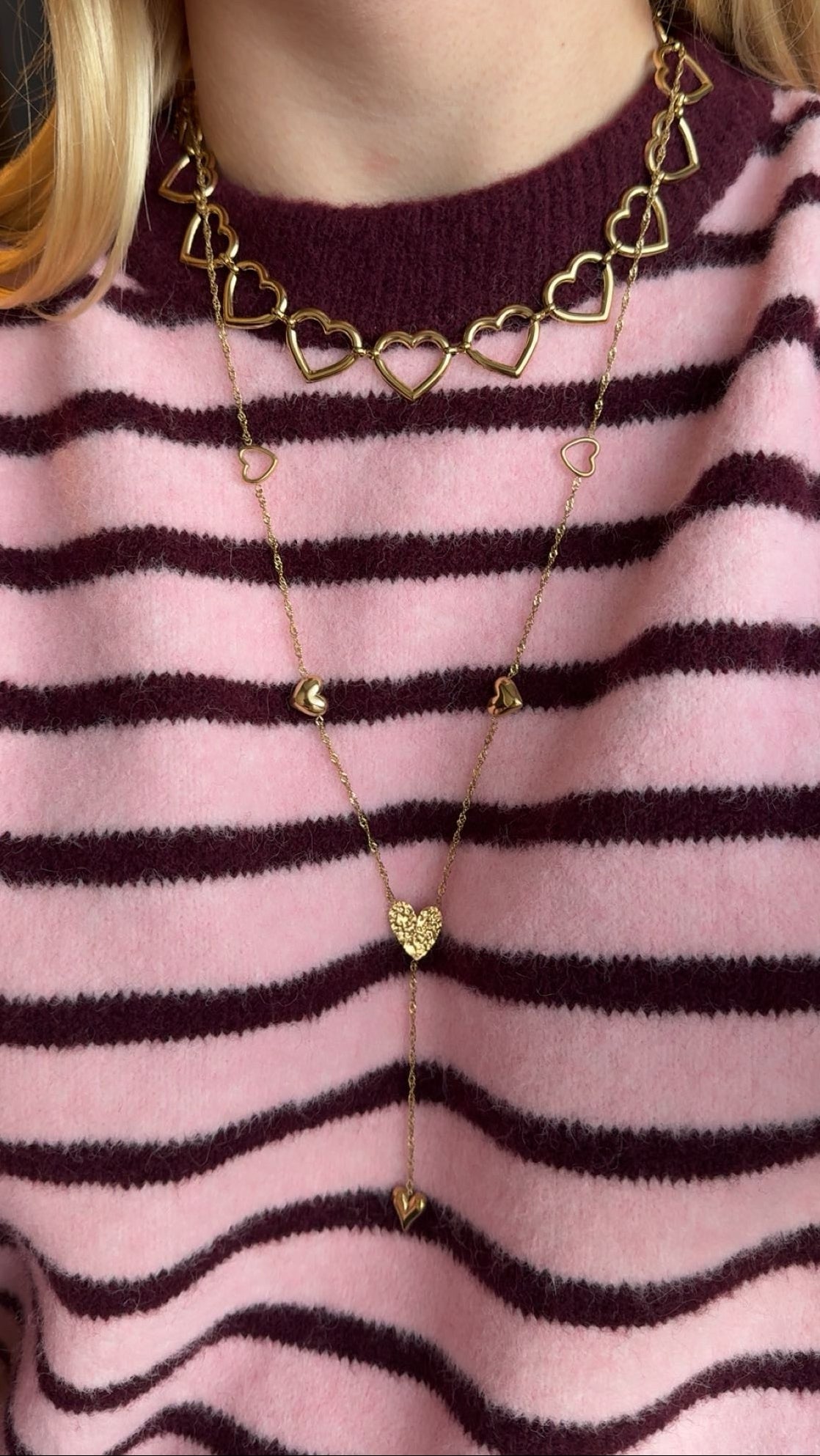 Hearts Y ketting