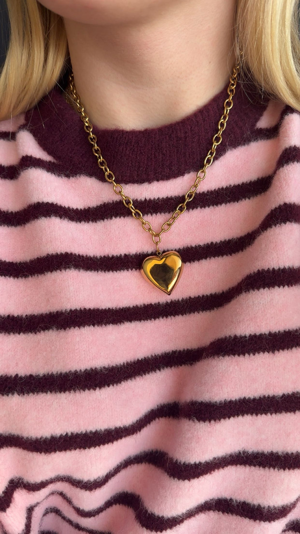 Big heart ketting