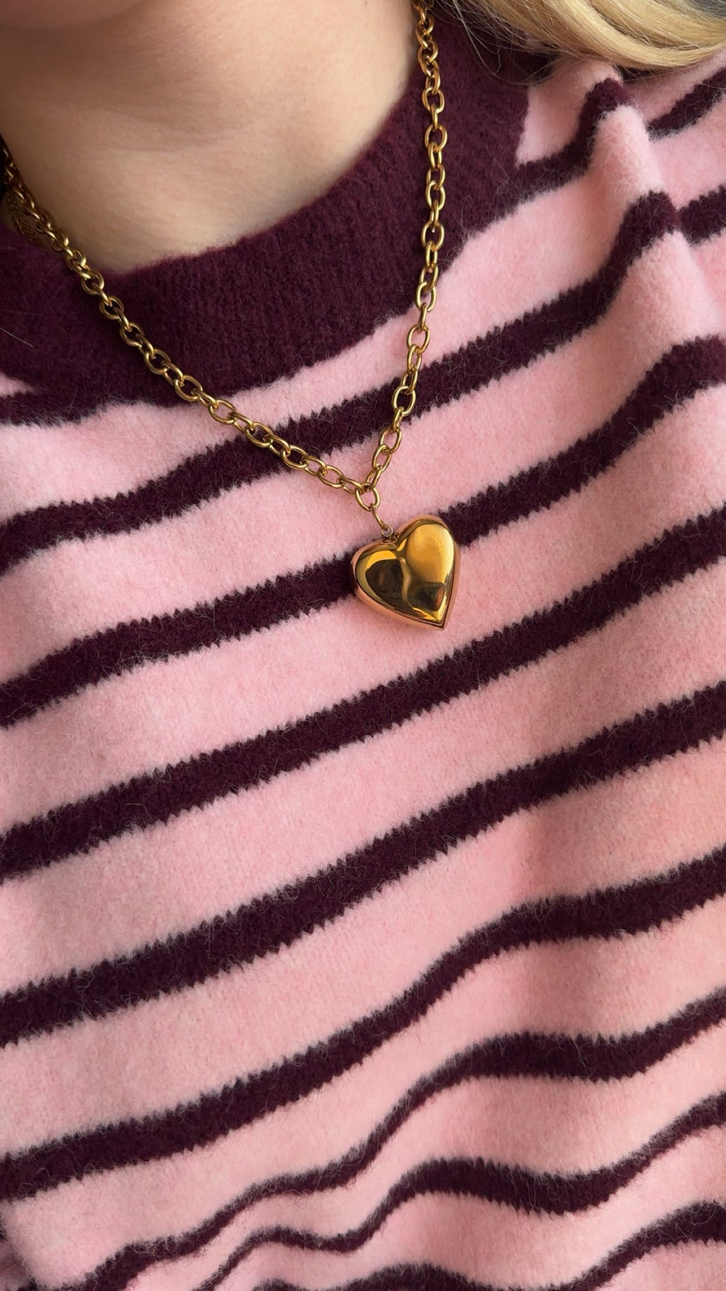 Big heart ketting