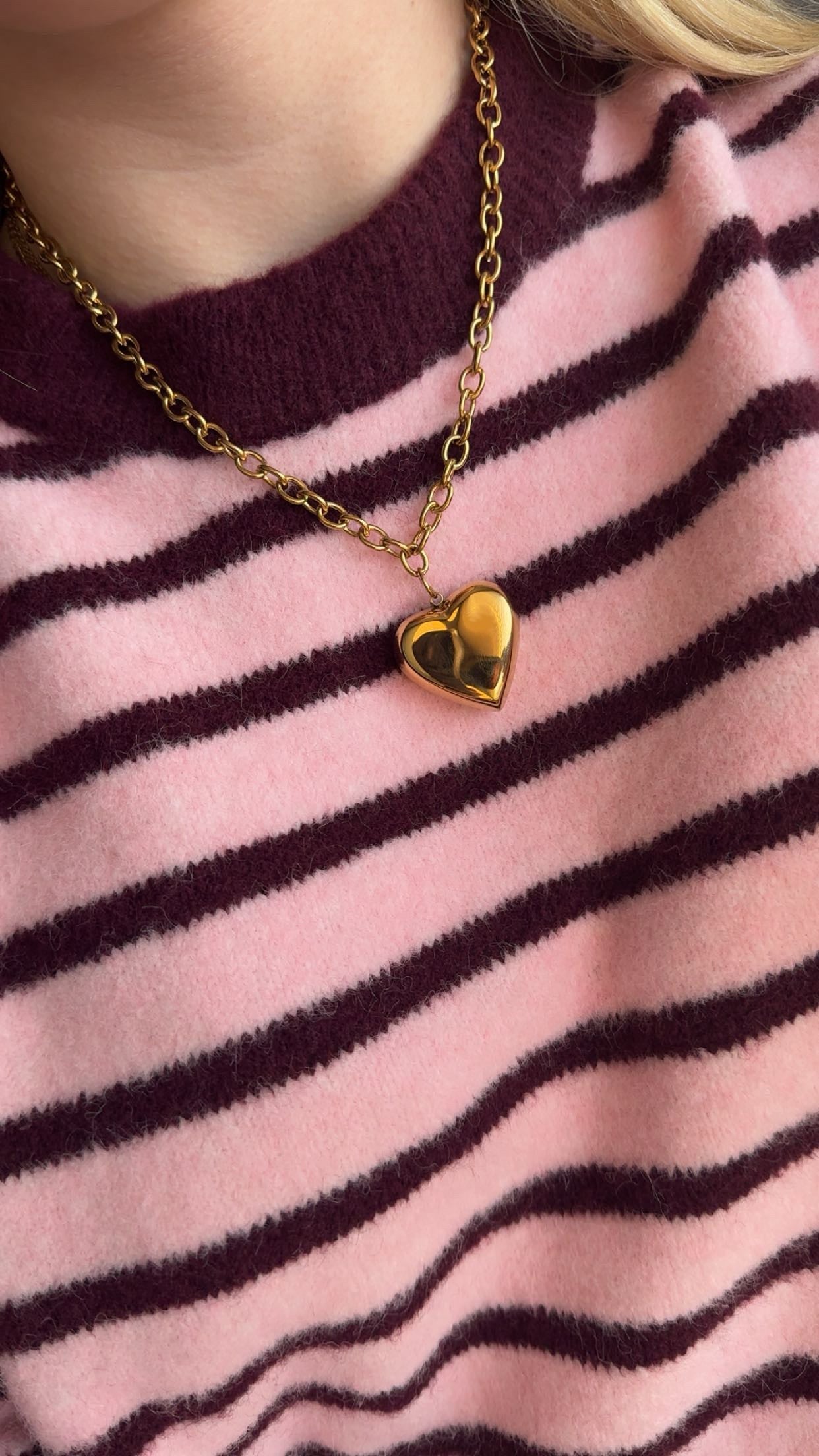 Big heart ketting