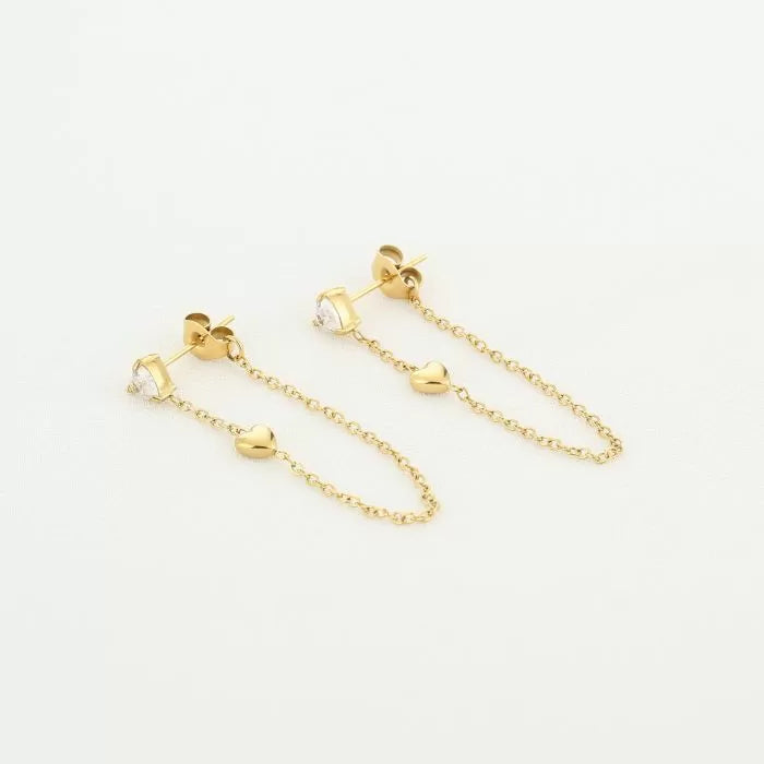 Lange hartjes studs