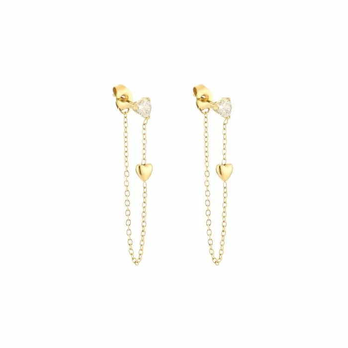 Lange hartjes studs