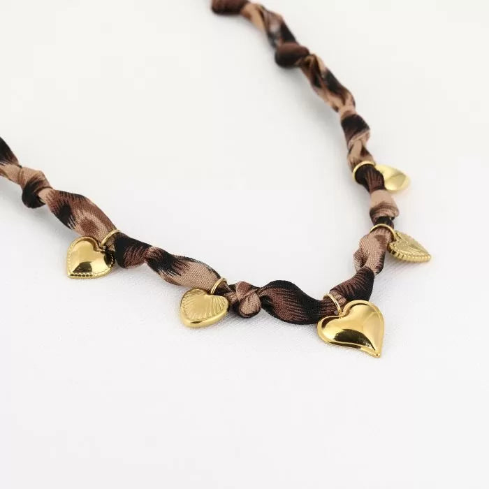 Gevlochten panter bedelketting