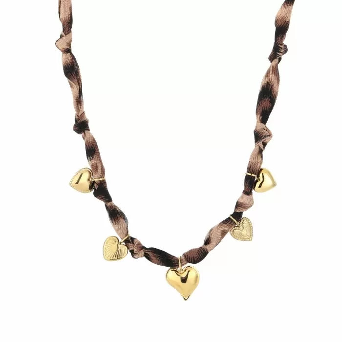 Gevlochten panter bedelketting