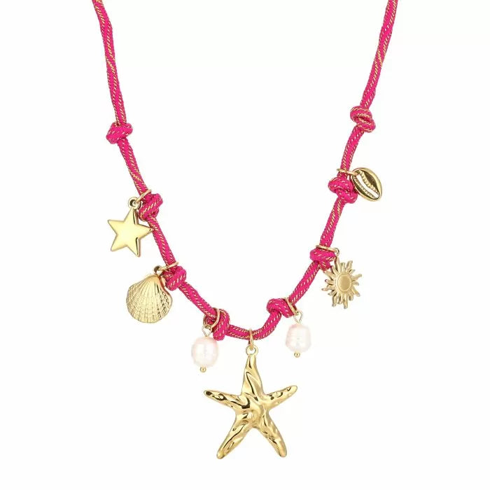 Touw zeester bedelketting