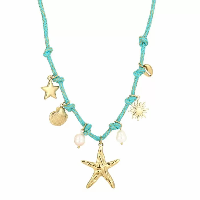 Touw zeester bedelketting