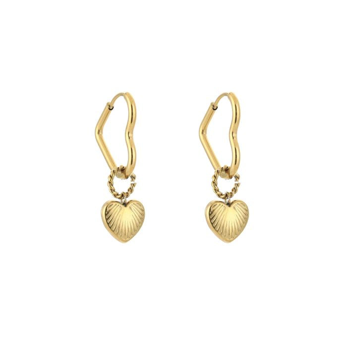 Open hearts bedel oorbellen