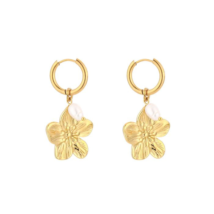Petal pop pearl oorbellen
