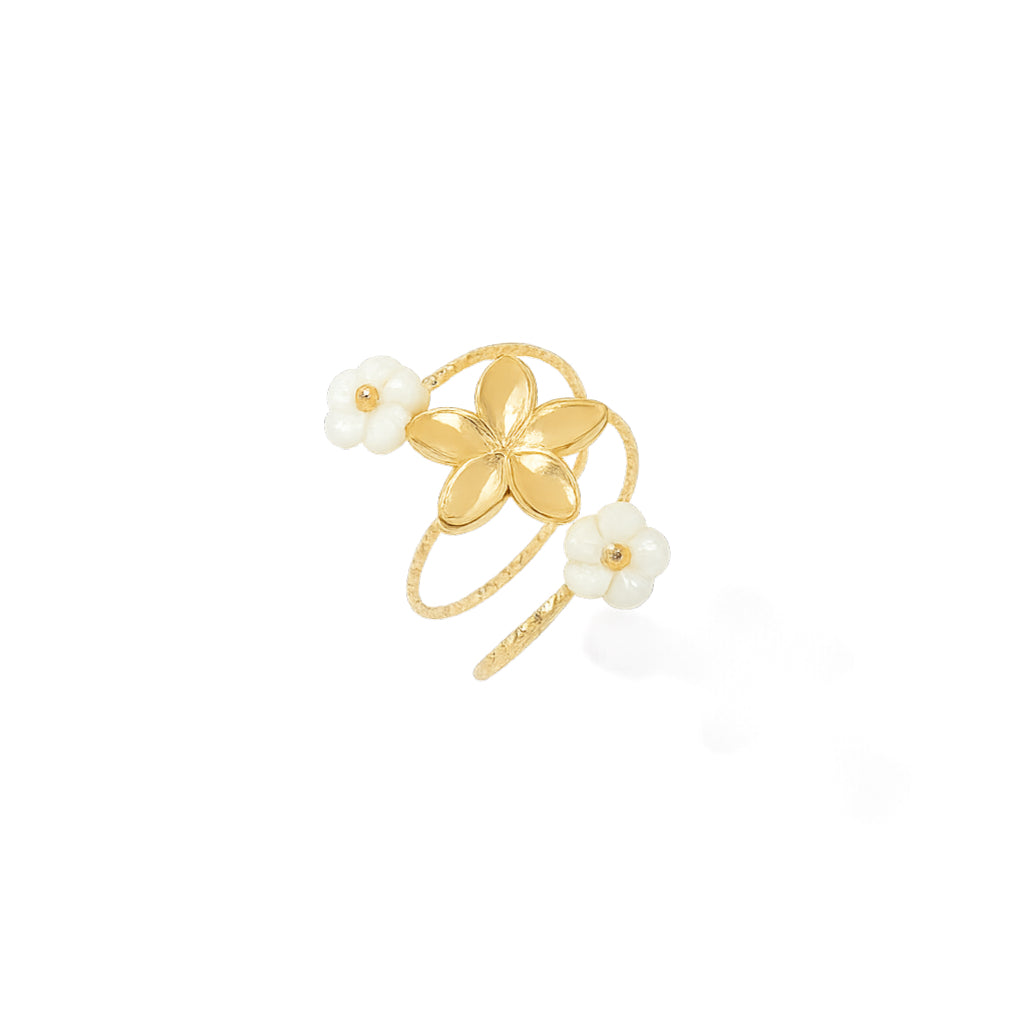 Twisted flower ring