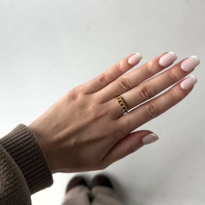 Strassy cirkels ring