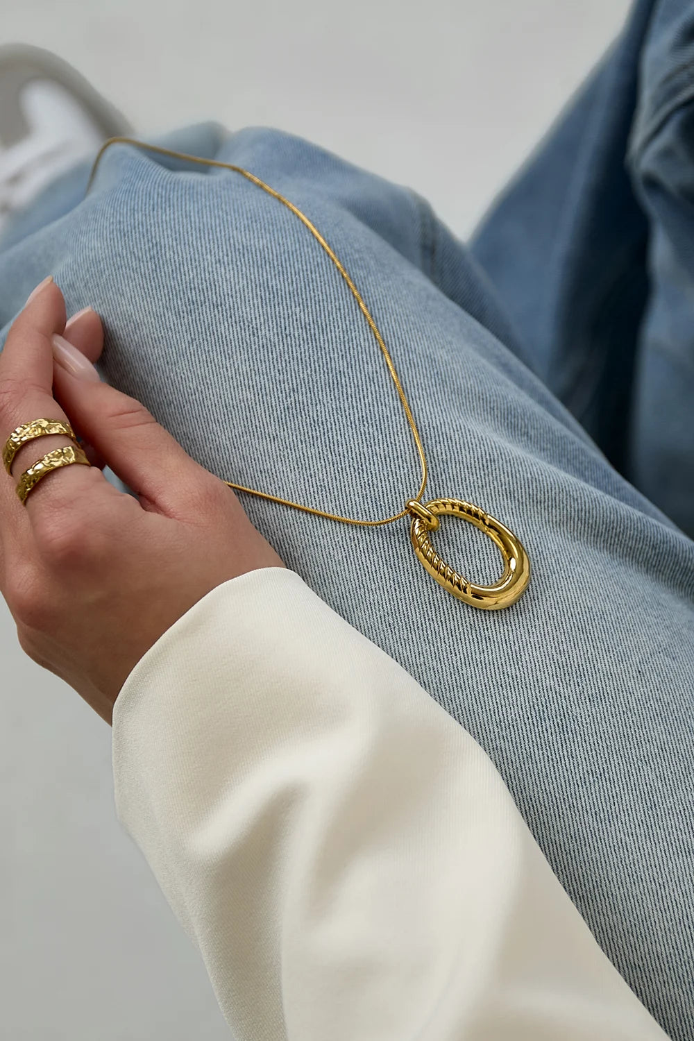 Oval lange ketting
