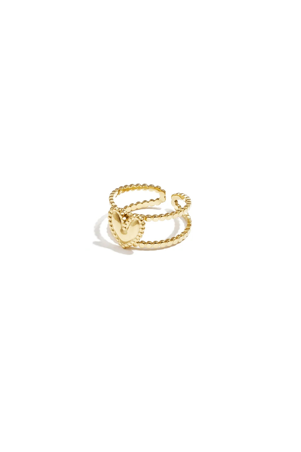 Dubbele ring met hart