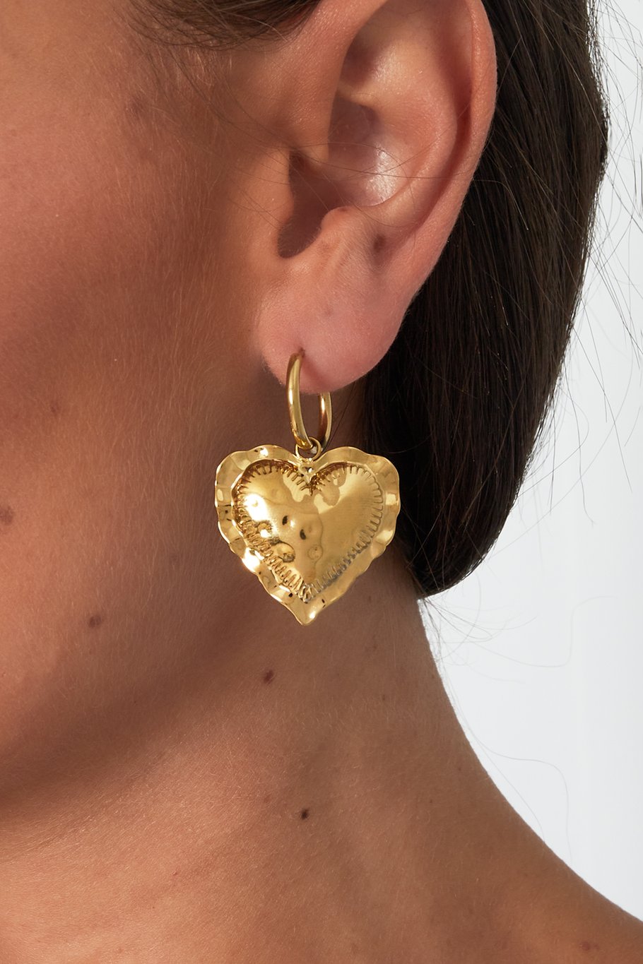 Chunky hearts oorbellen
