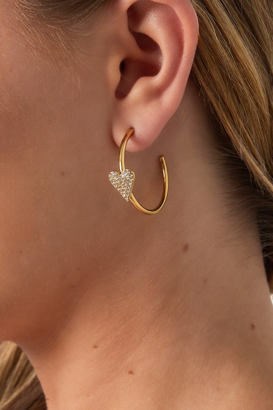 Strass hart hoops