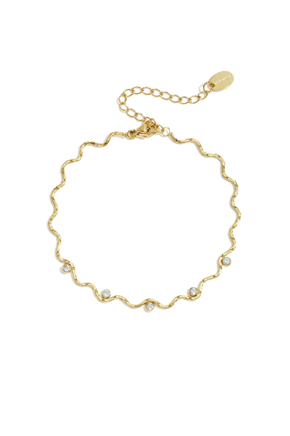 Wavy strass armband